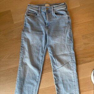 MOTHER The Rambler High-Rise Straight-Leg Ankle Jeans